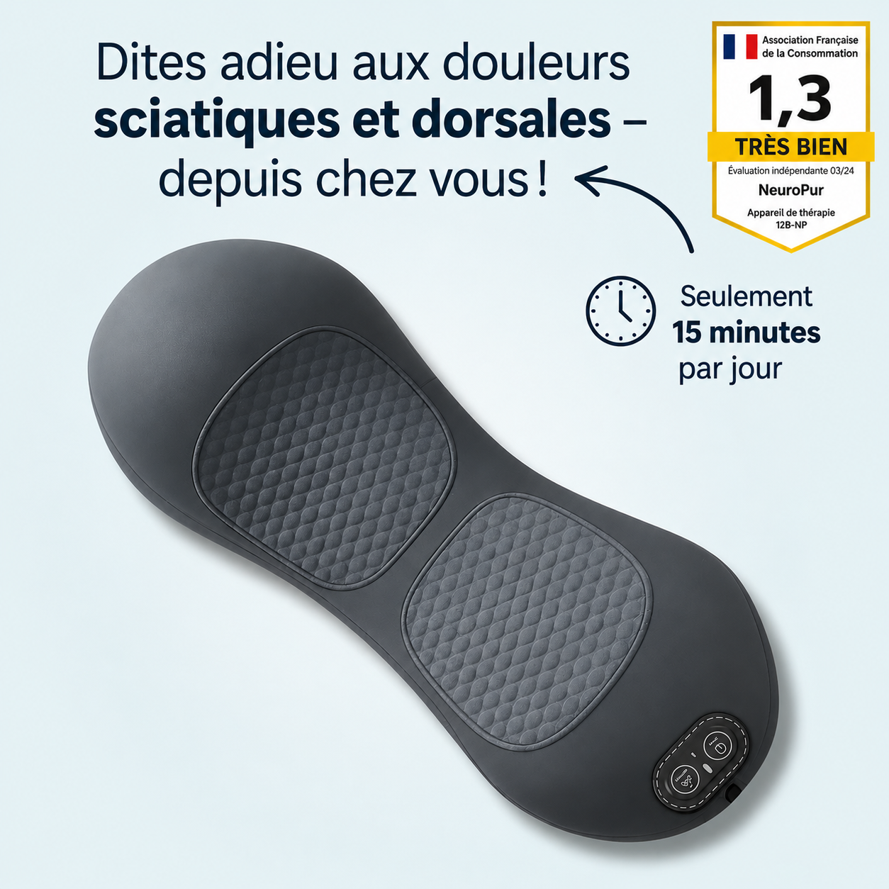 Appareil de massage des tissus profonds NeuroFlow à 3 zones