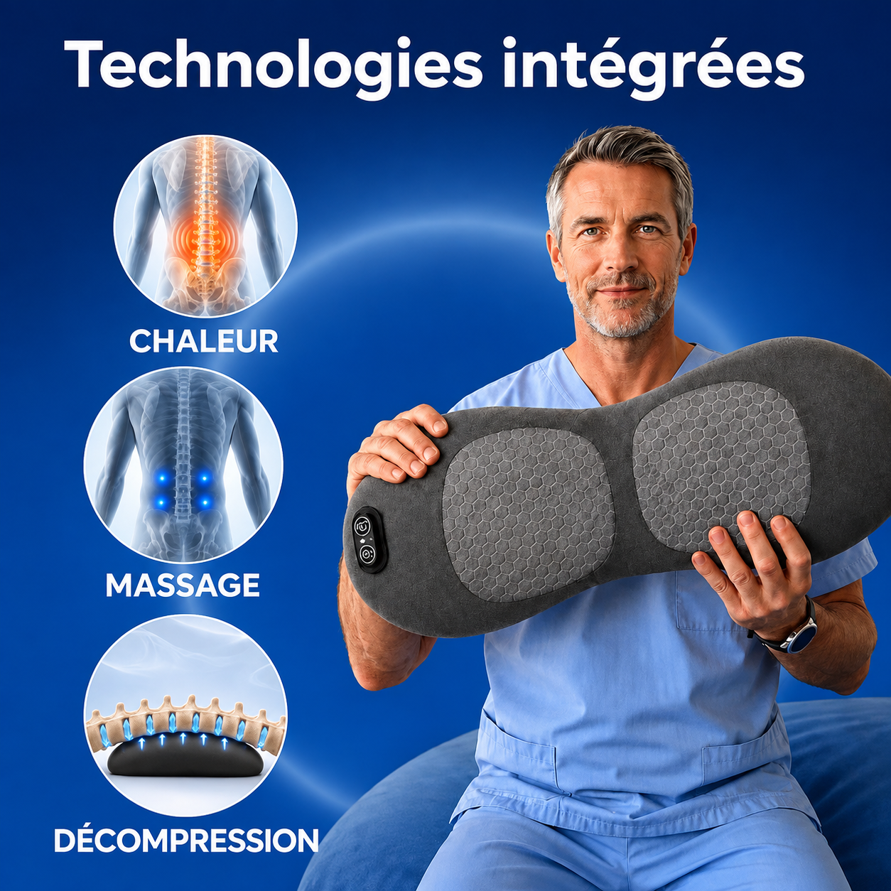 Appareil de massage des tissus profonds NeuroFlow à 3 zones