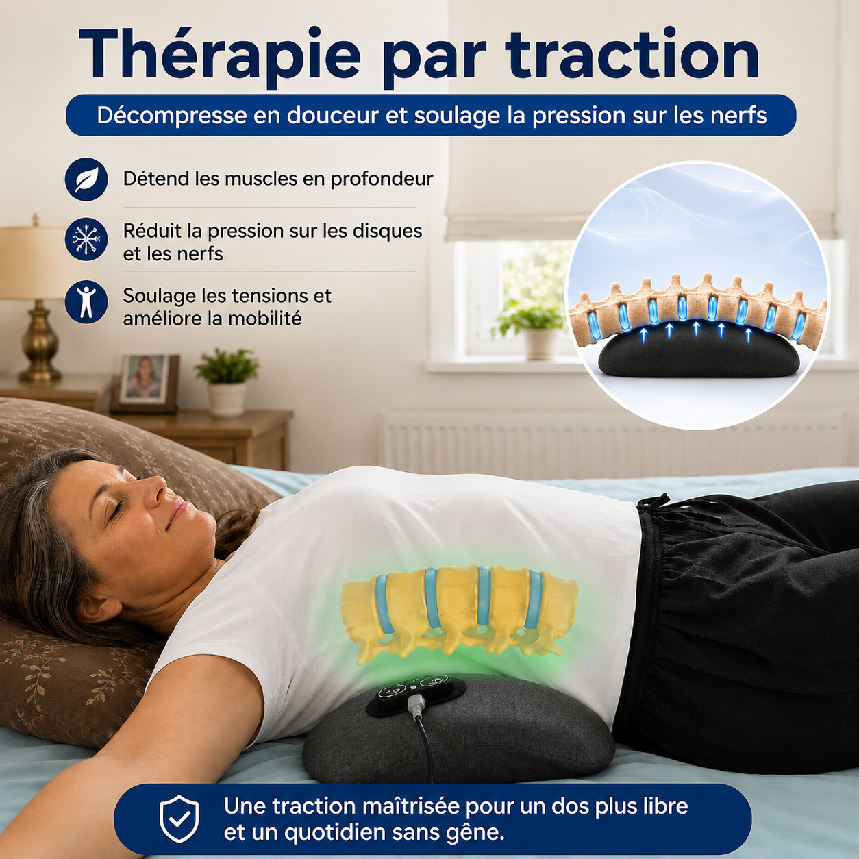 Appareil de massage des tissus profonds NeuroFlow à 3 zones