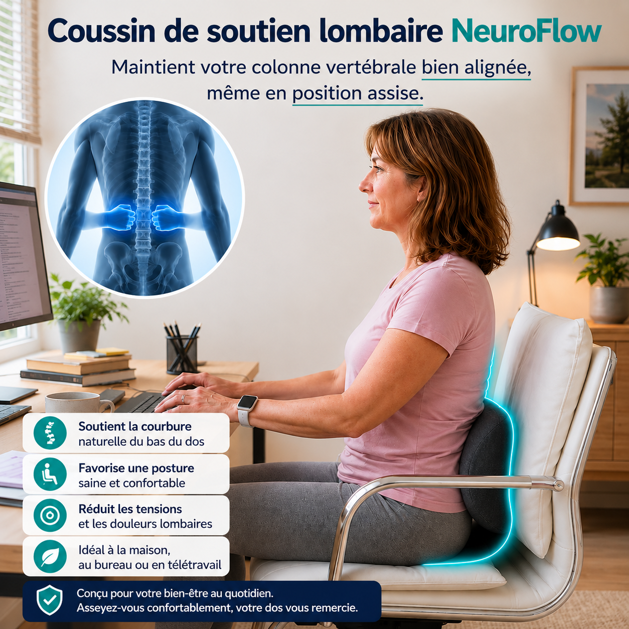 Appareil de massage des tissus profonds NeuroFlow à 3 zones